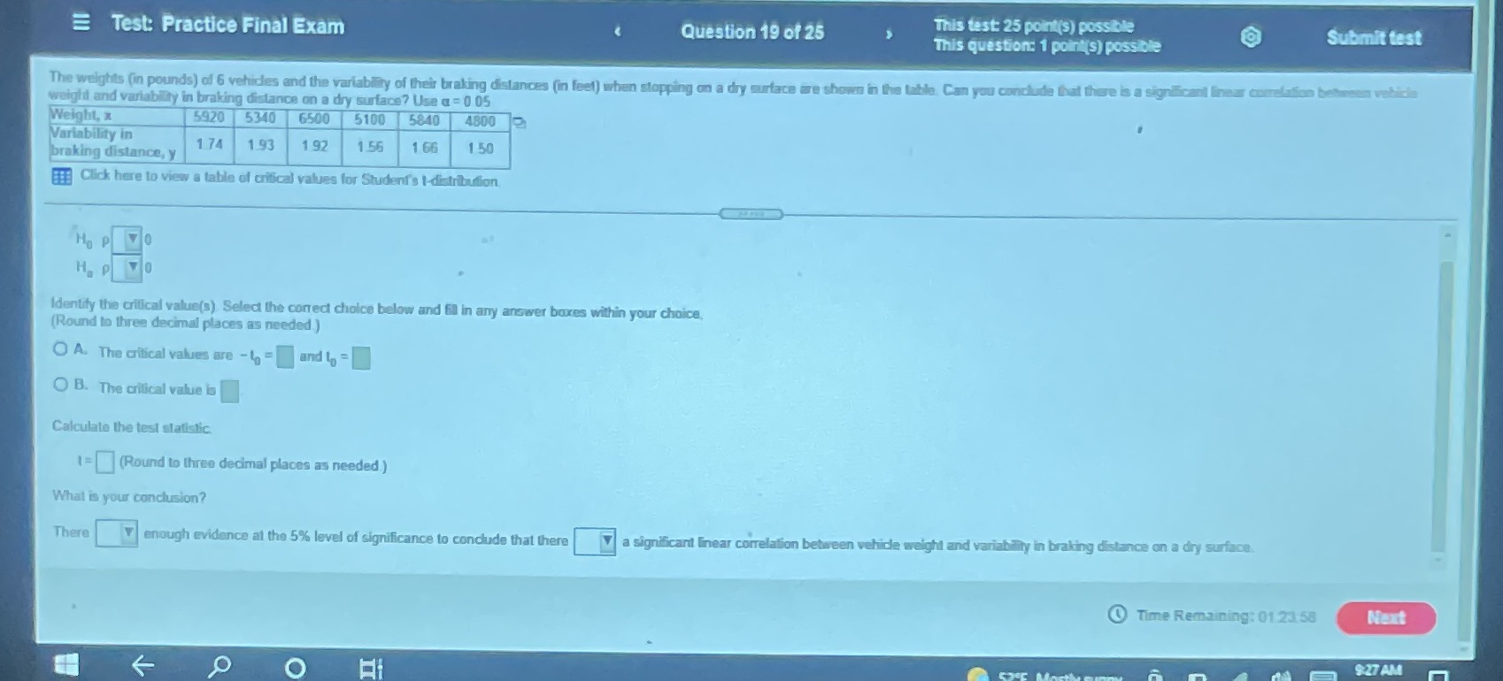 Please help me better understand this !! Test: Practice Final Exam Question