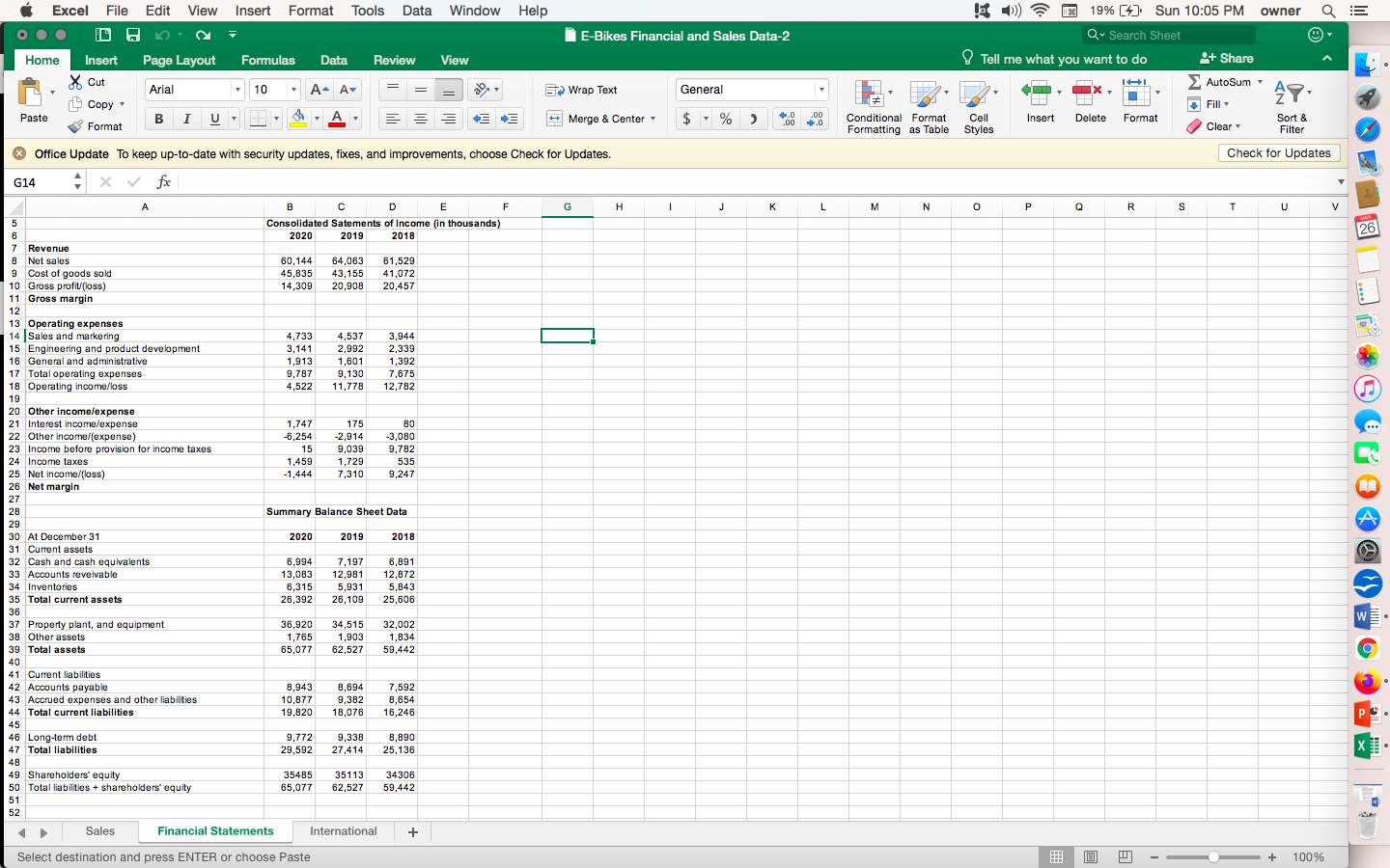 )) 18% . Sun 10:05 PM owner Q E E-Bikes Financial and