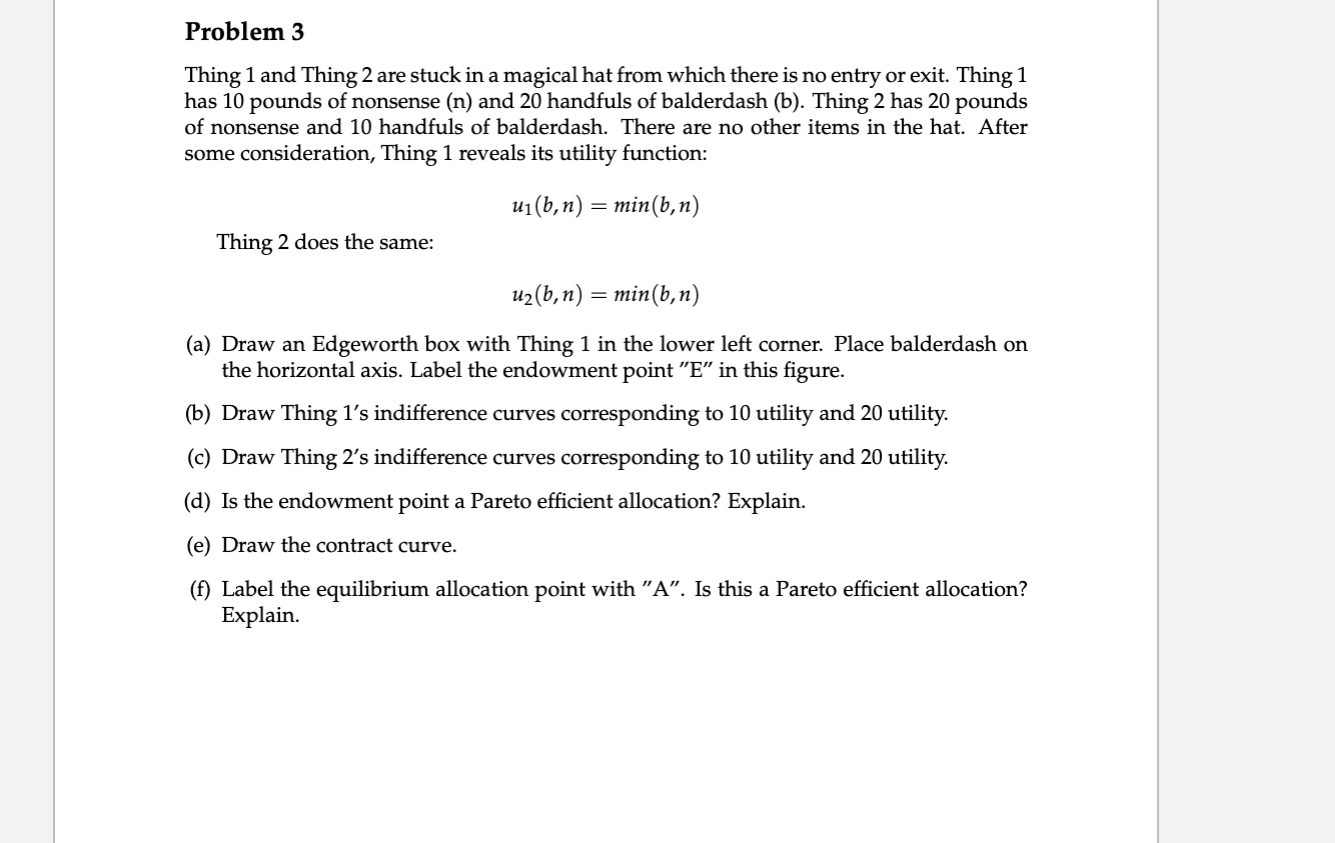 Problem 3 Thing 1 and Thing 2 are stuck in a