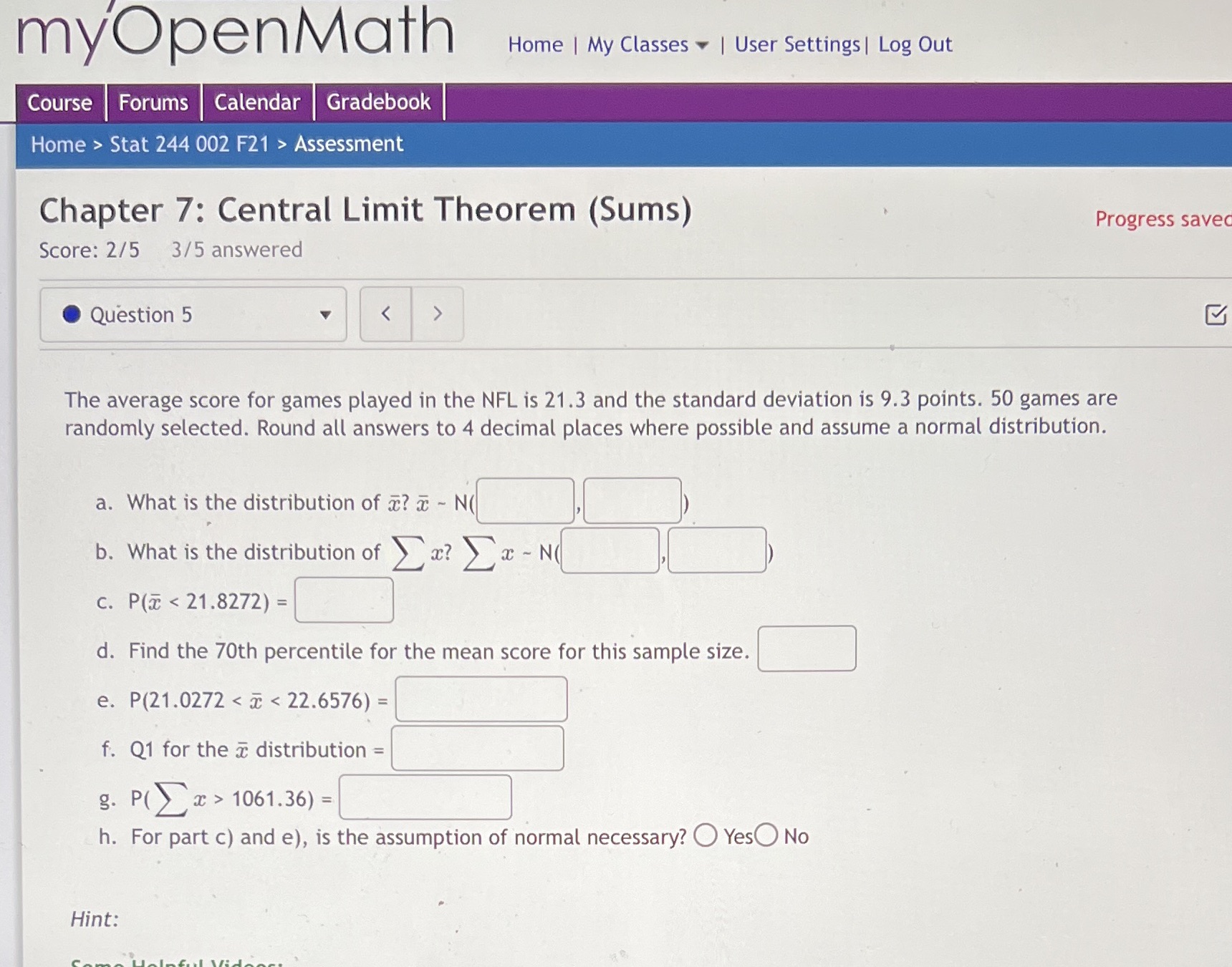 My open math hw #5. Central limit theorem. Need step by step