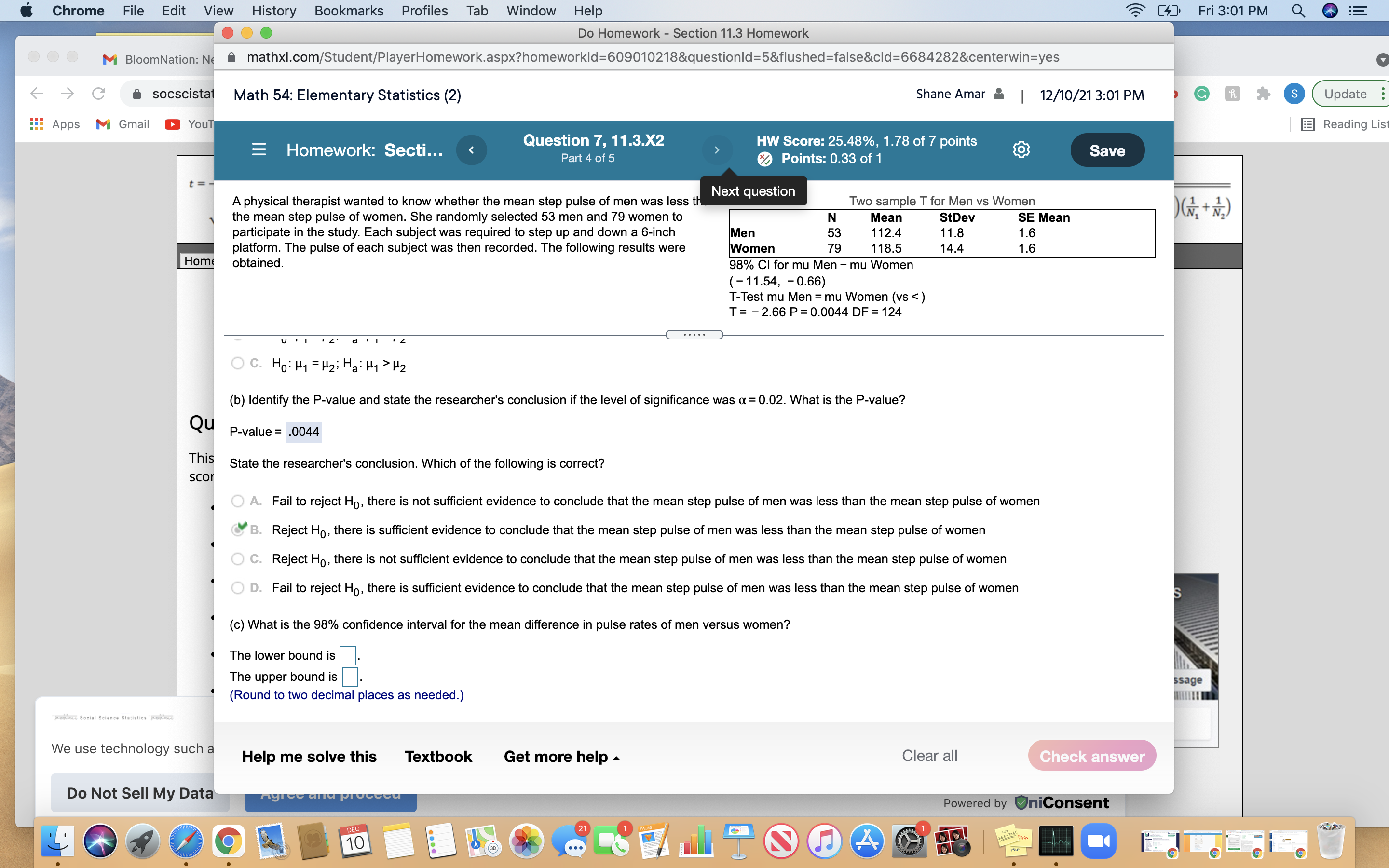 Fri 2:57 PM Q DE ... Do Homework - Section 11.3 Homework
