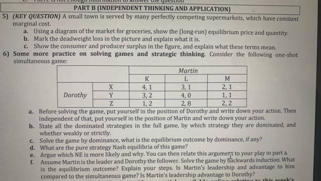  PART B (INDEPENDENT THINKING AND APPLICATION) 5) (KEY QUESTION) A small
