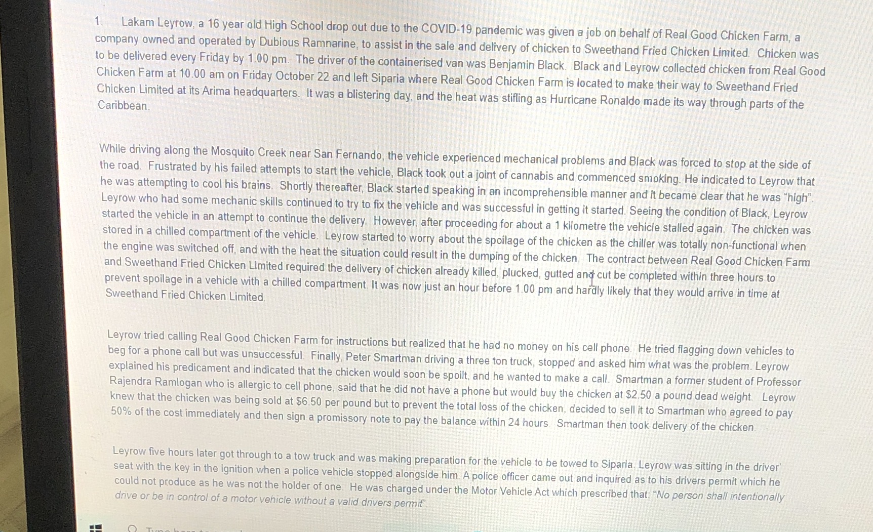 this is a case study id like advise on it and a