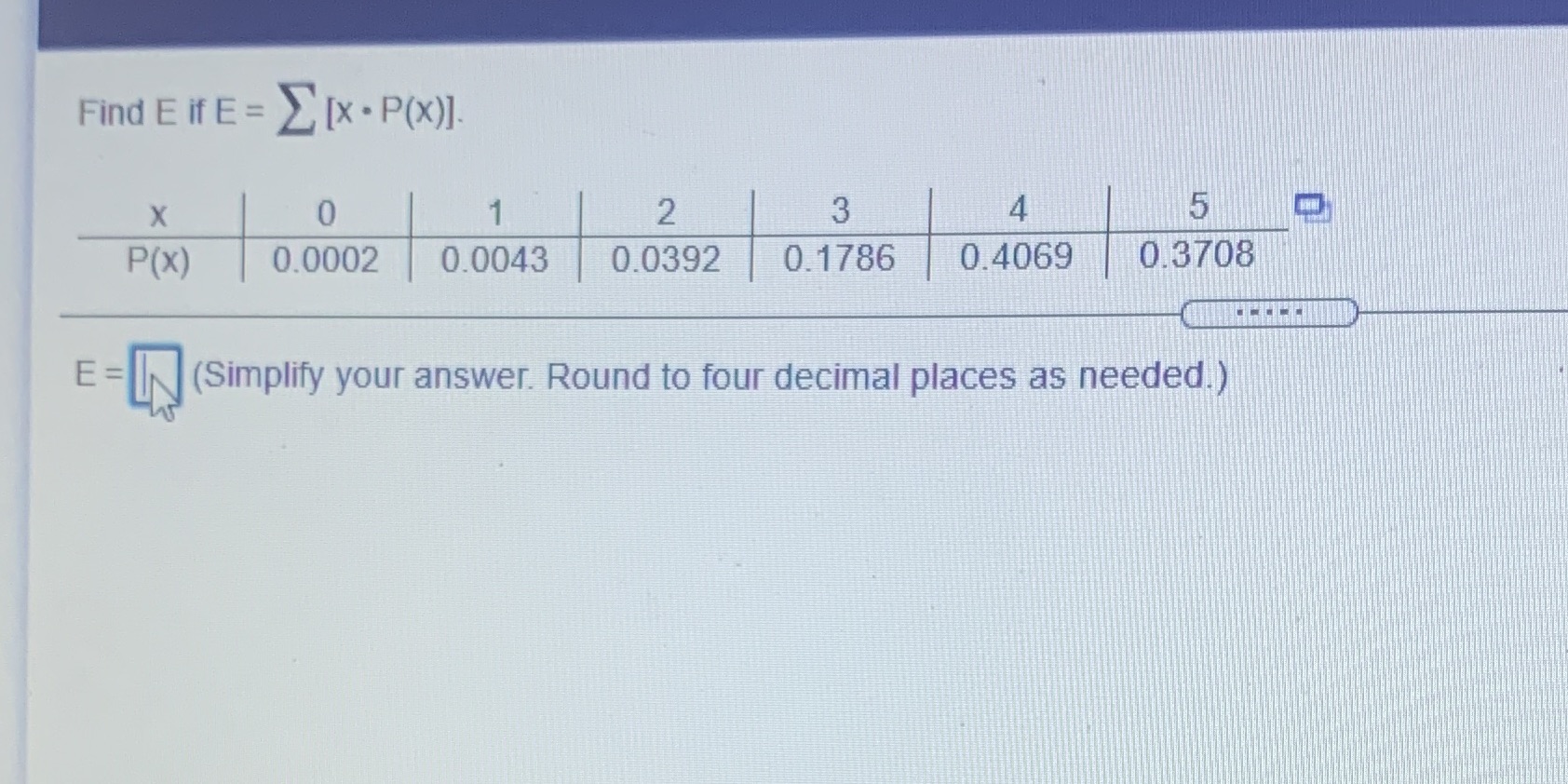 Please help me . I do not understand. Find E if E