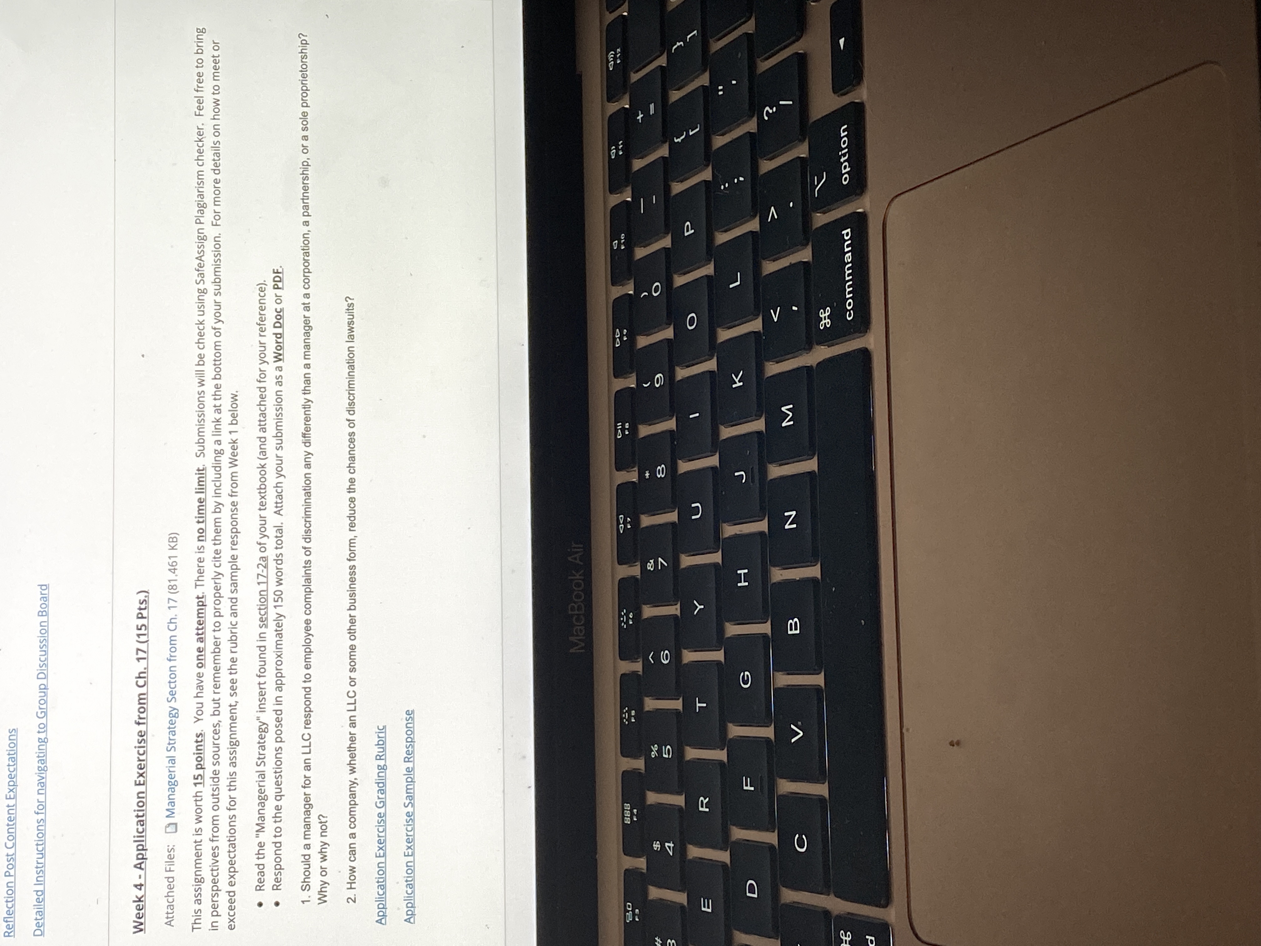  Reflection Post Content Expectations Detailed Instructions for navigating to Group Discussion