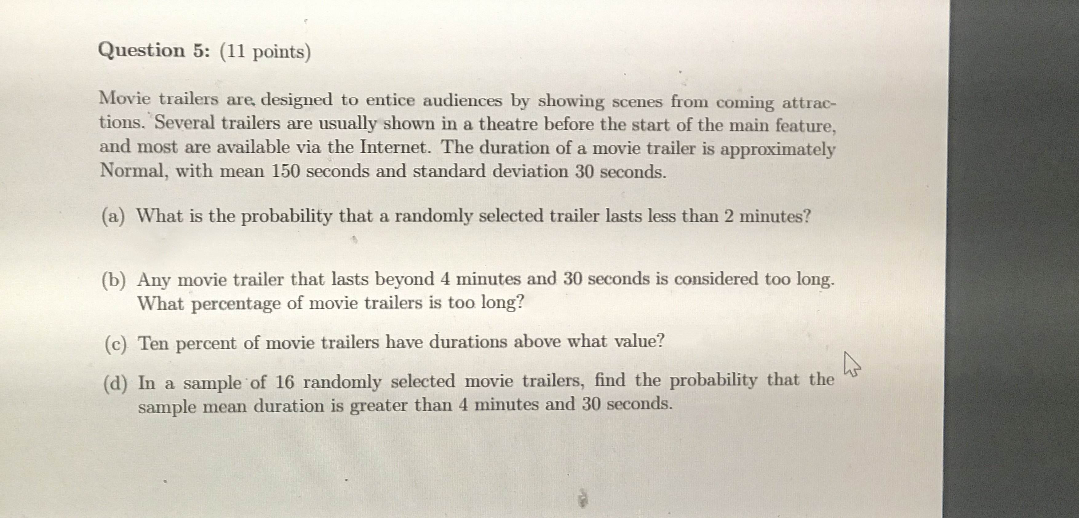 I can't find the answer for question d. Can you show me