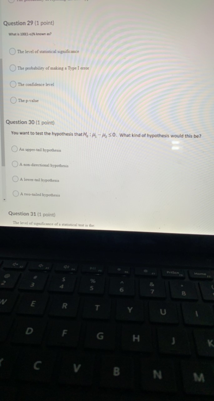 beta ) Question 40 (1 point) Consider the data below. What is