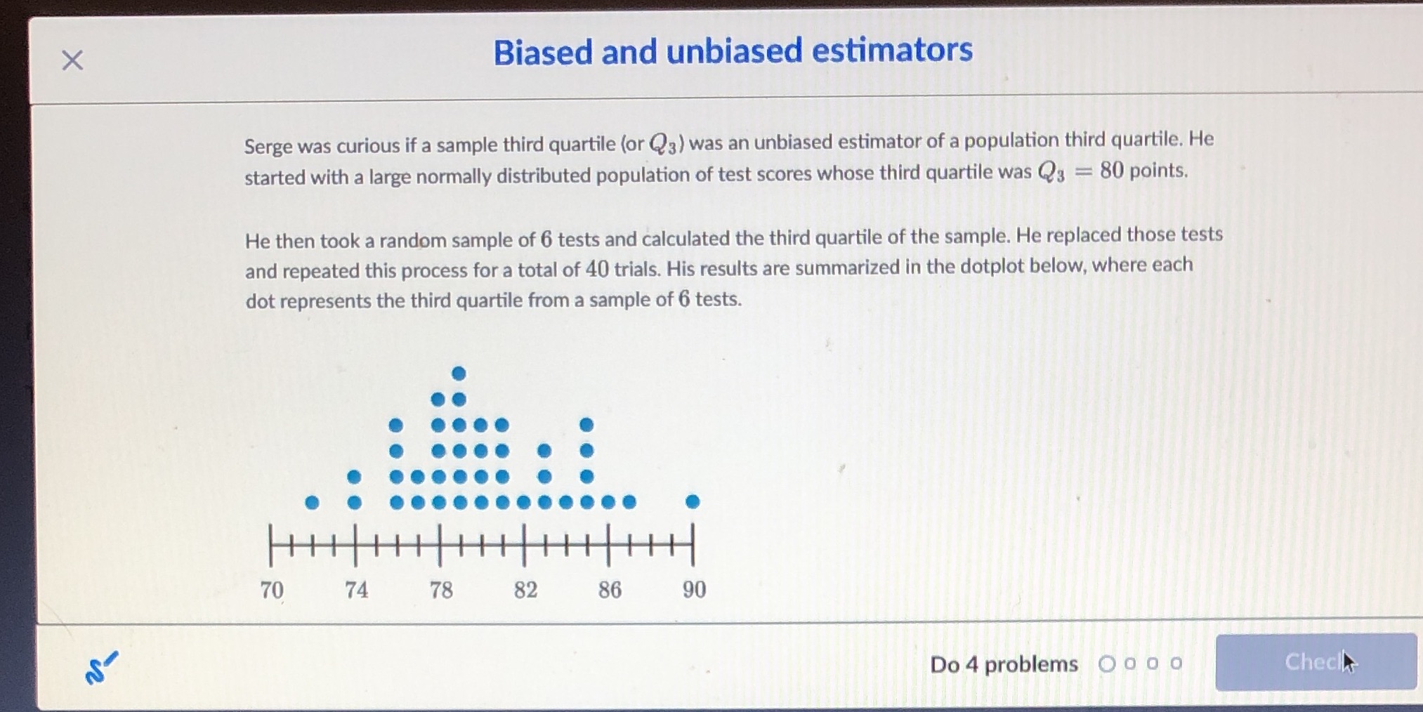 Do you know the formula to determine the answer X Biased and