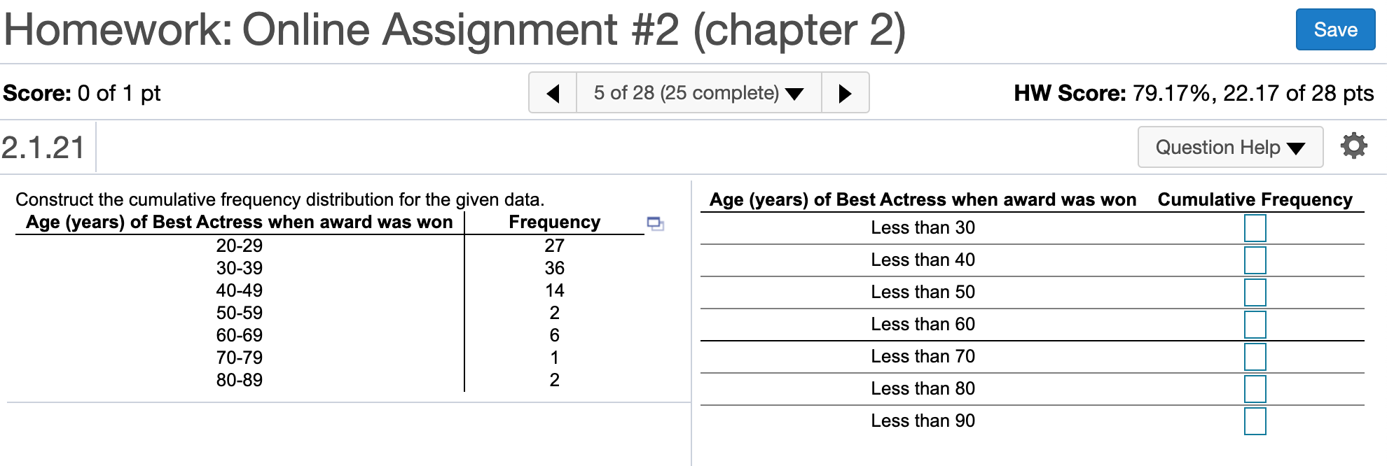 ) HW Score: 69.29%, 27.72 of 40 pts 3.3.25 Question Help V
