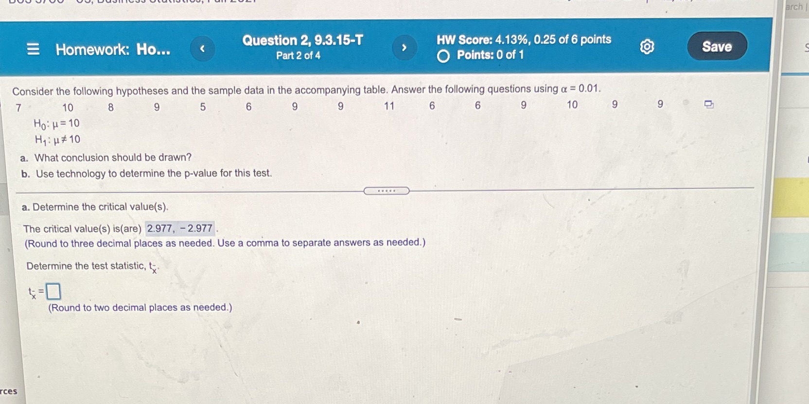 Homework: Ho... Question 2, 9.3.15-T Part20f4 HW Score: 4.13%, 0.25 of 6