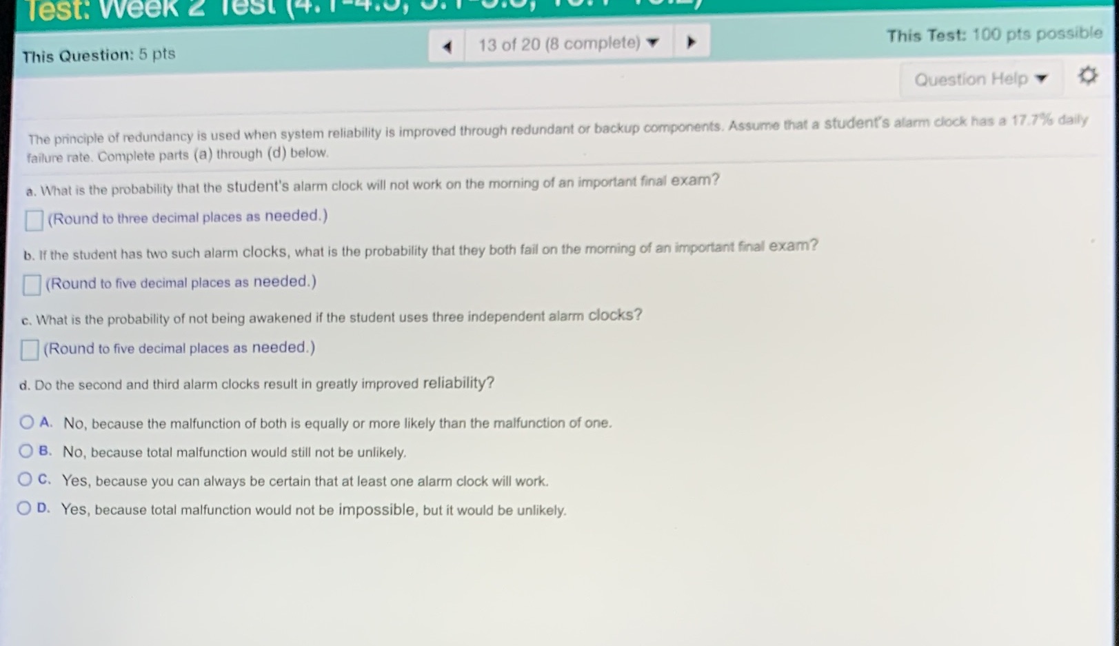 All the answers please Test: Week & Test (4. 17.0; 9:1 13