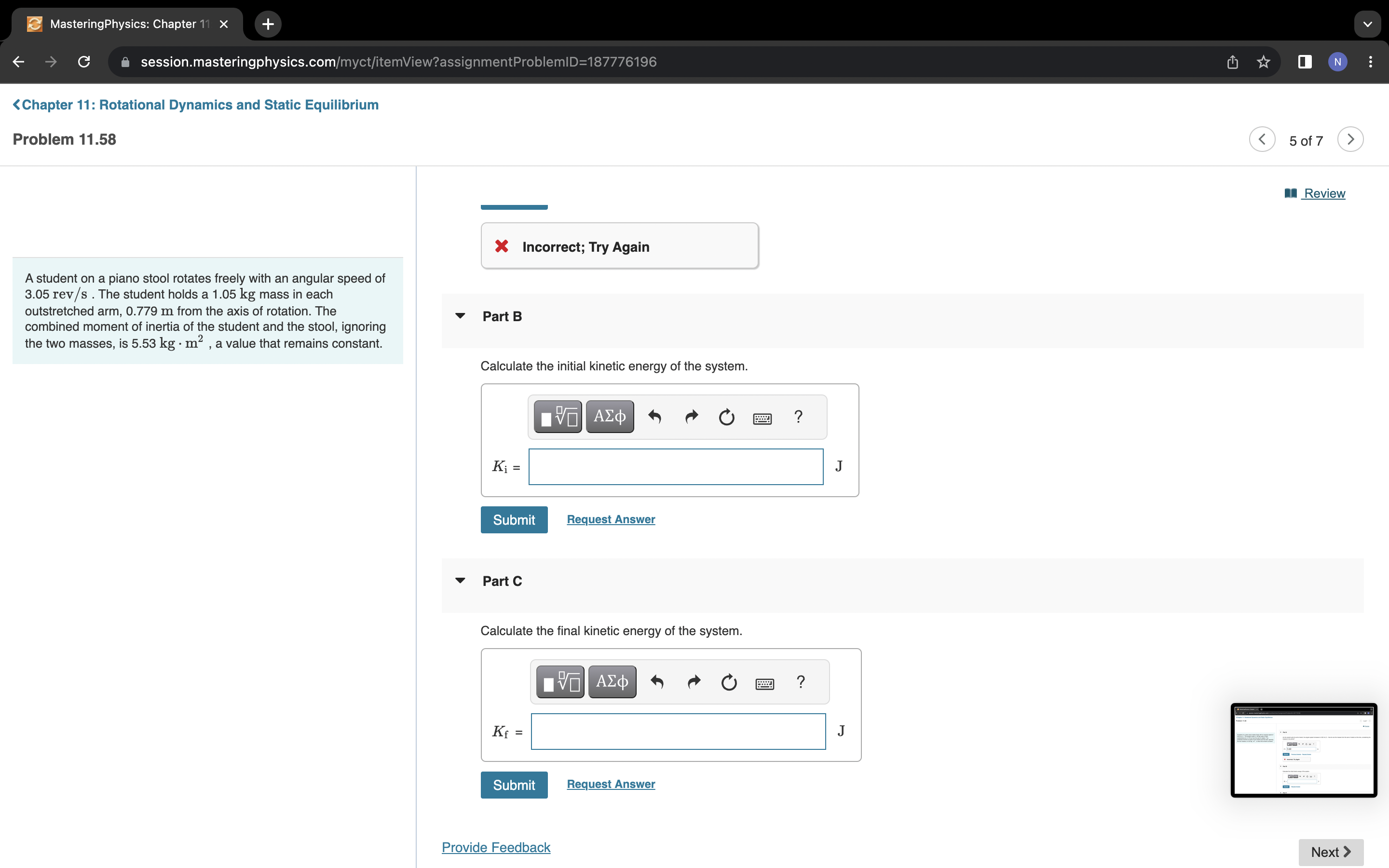 :l ii men iPi alvlen' l D: (Chapter 11: Rotational Dynamics and