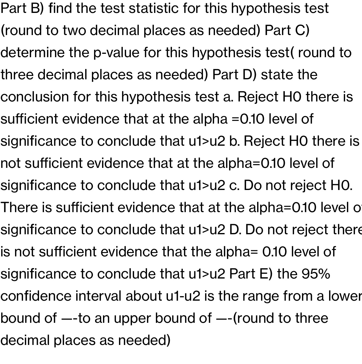 Using the data population 1, n= 20, x dash above it= 48.2