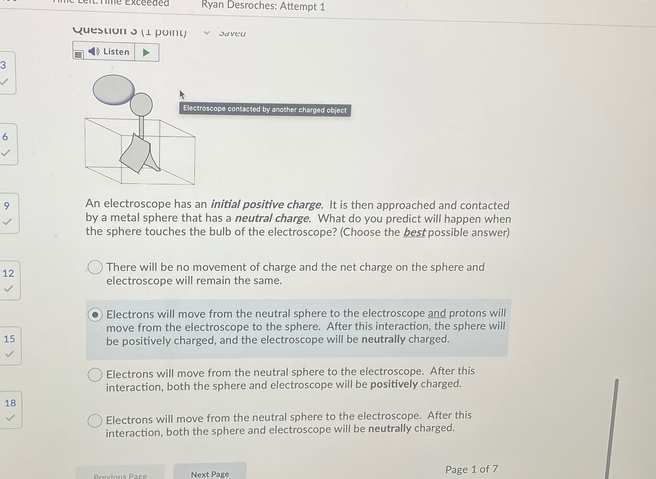  Exceeded Ryan Desroches: Attempt 1 Question S (1 point v saveu