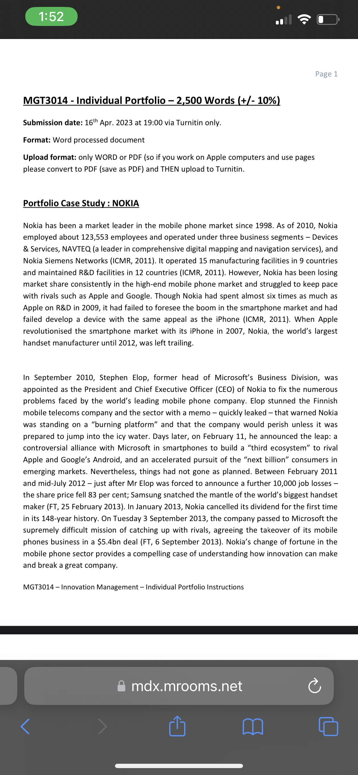 Read the case study given below and answer the following questions:For part