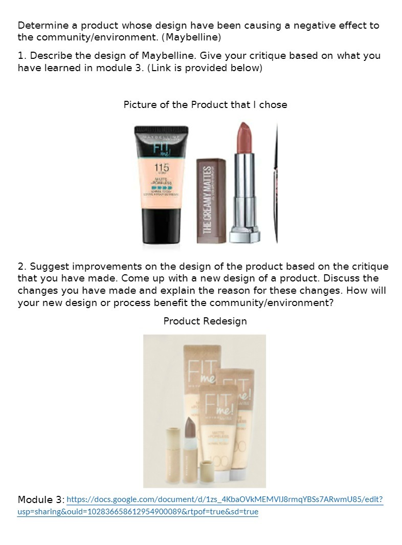 Determine a product whose design have been causing a negative effect