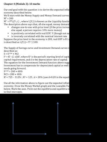  Chapter + (Module ]): 10 marks Our end-goal with this question