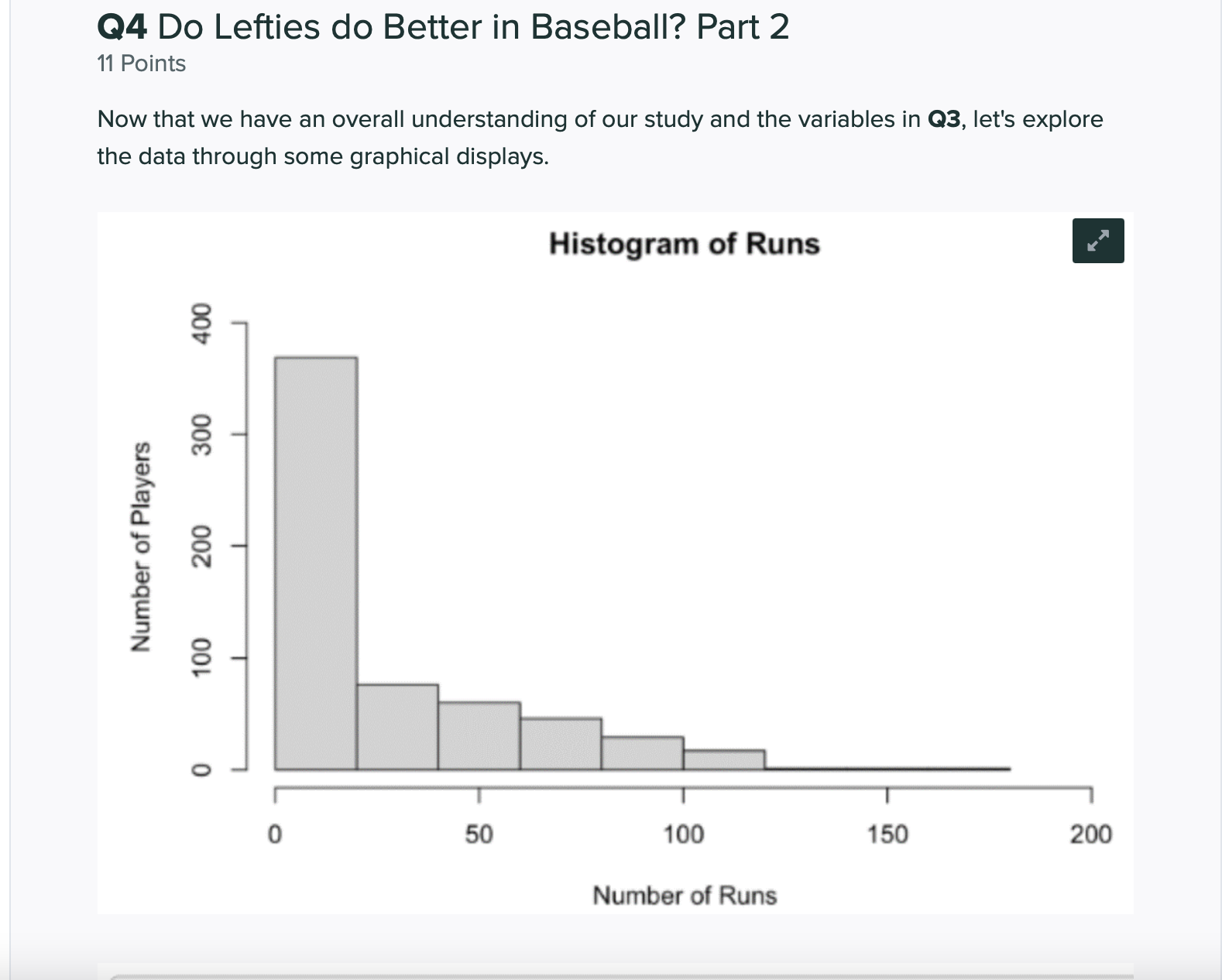Q4 Do Lefties do Better in Baseball? Part 2 11 Points