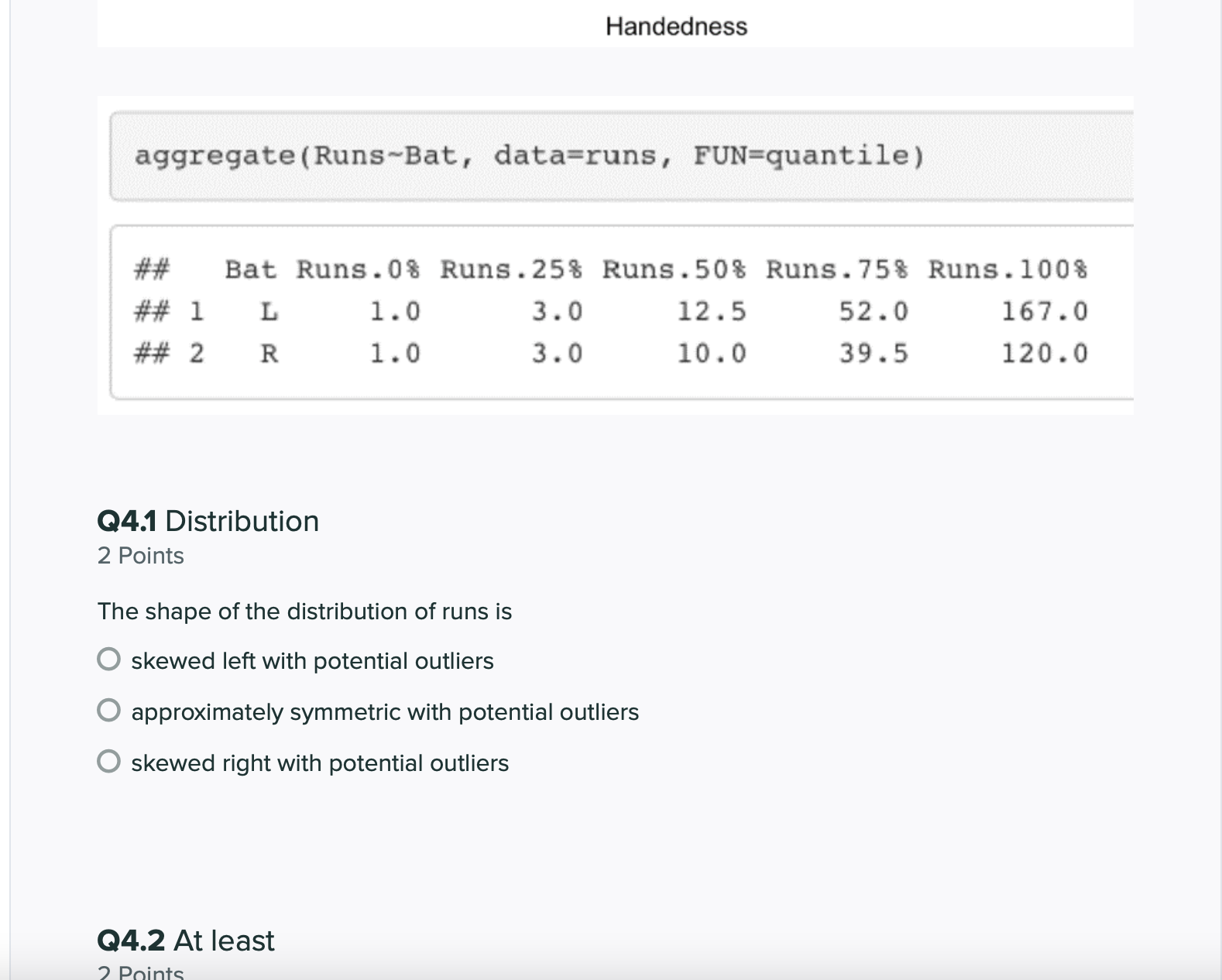 variables in Q3, let's explore the data through some graphical displays. Histogram