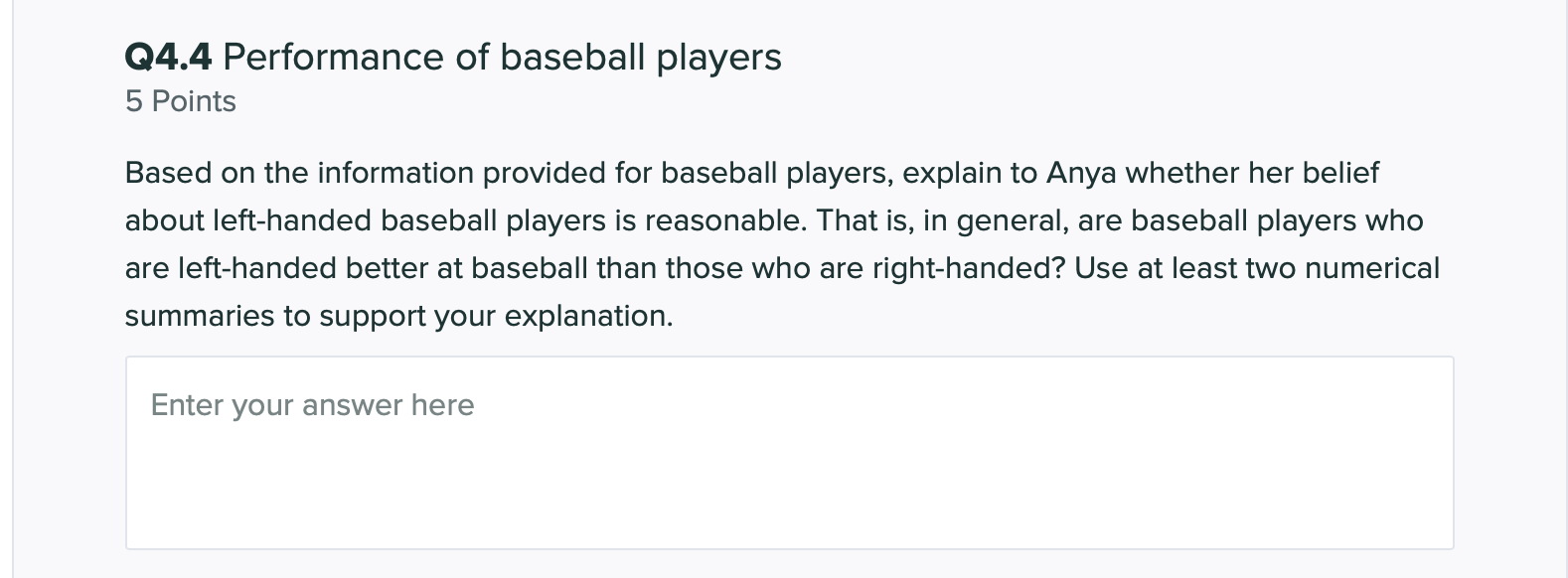 100 150 200 Number of Runs\fHandedness aggregate ( Runs~Bat, data=runs, FUN=quantile) ##
