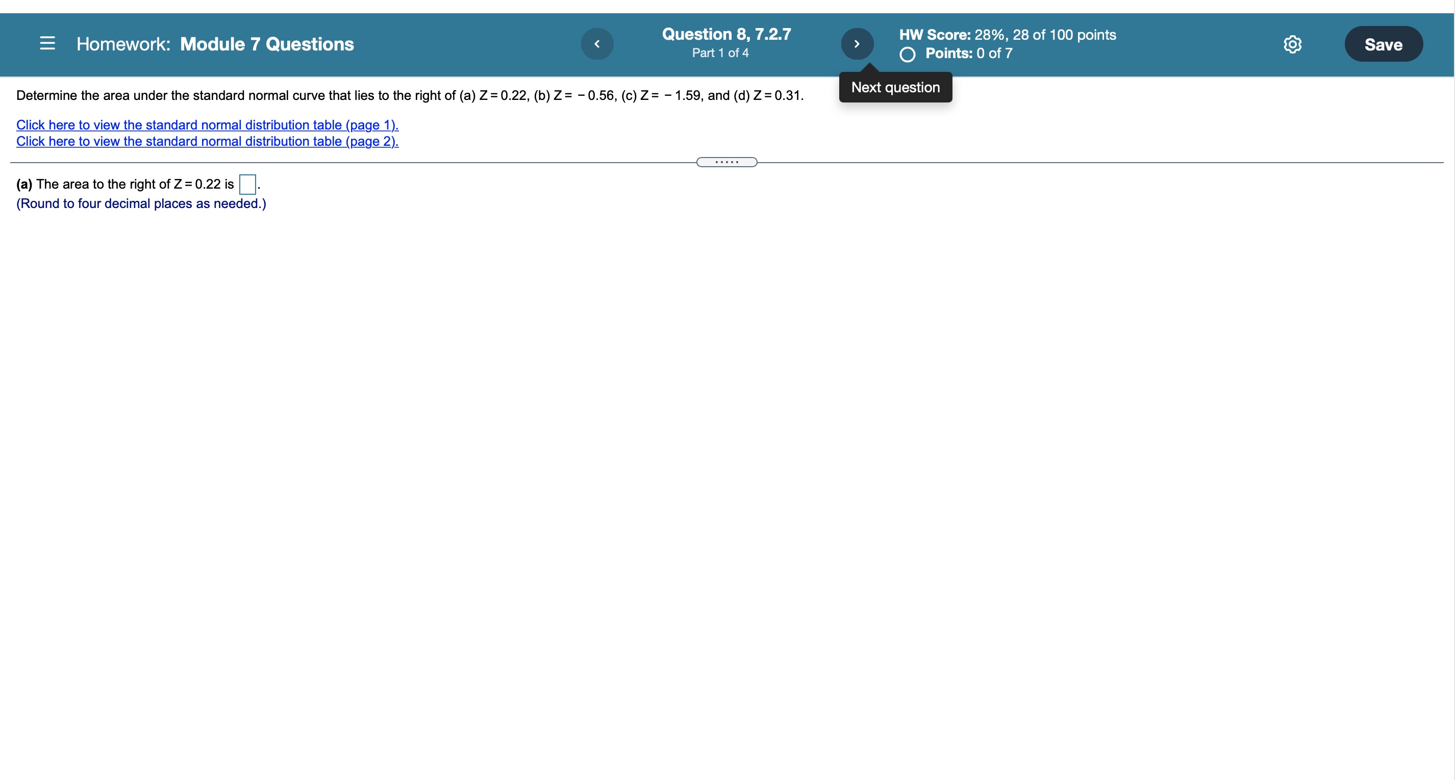 lengths of human pregnancies are normally distributed with p = 266 days