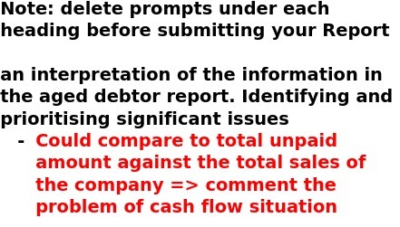  Note: delete prompts under each heading before submitting your Report an
