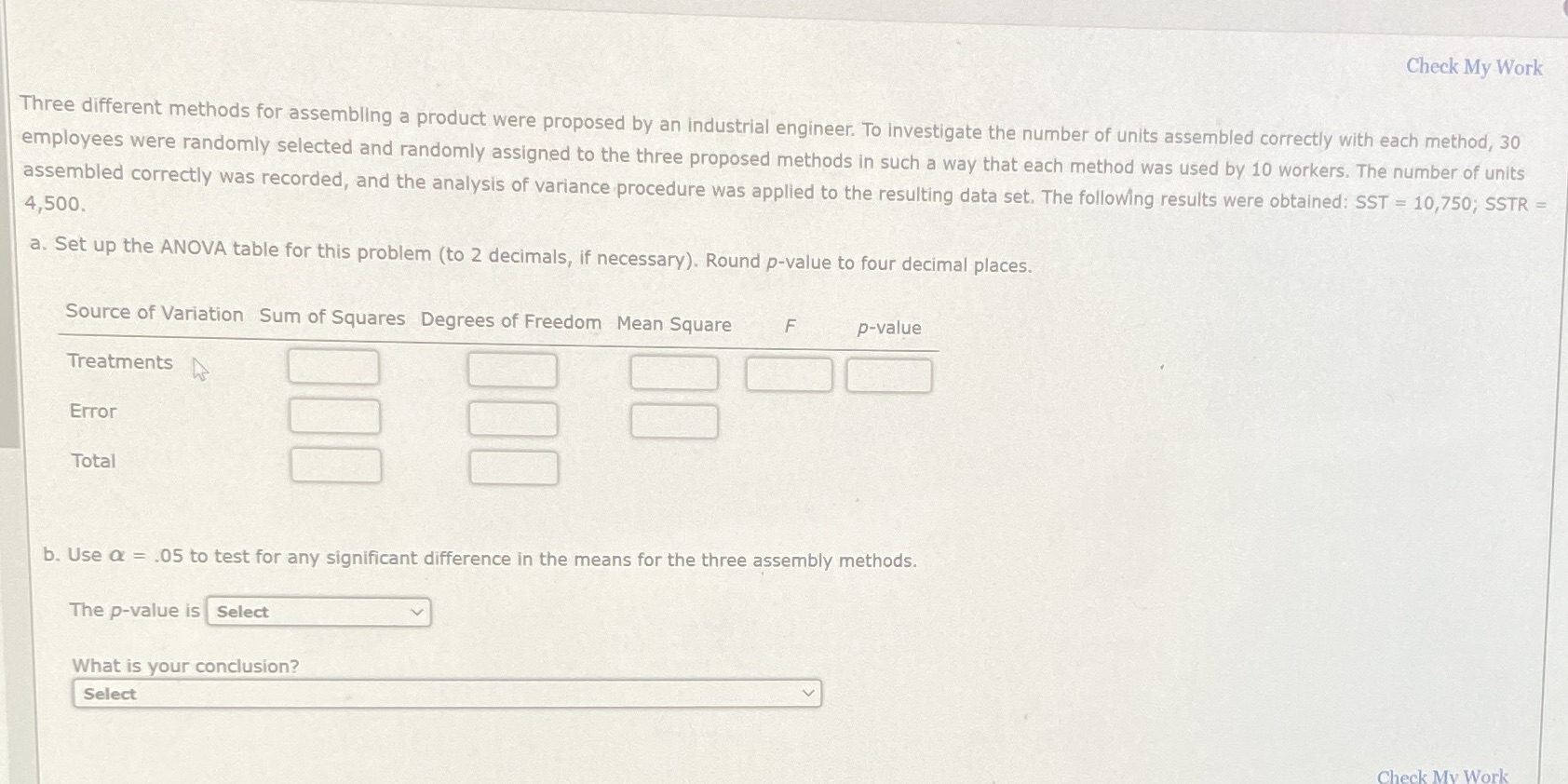 2. please answer Check My Work Three different methods for assembling a