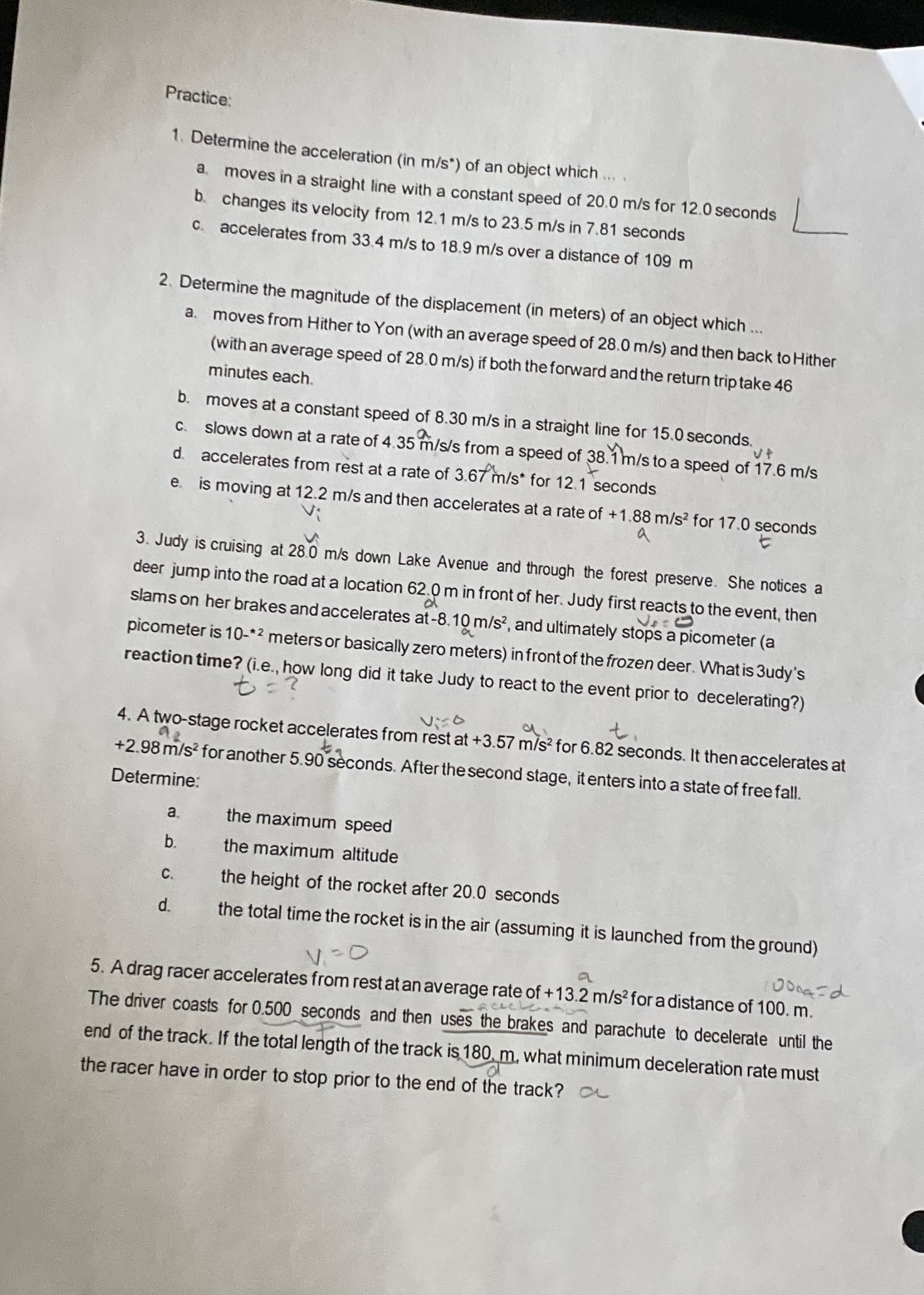 Please some 3, 4, and 5 on paper using these formulas Practice: