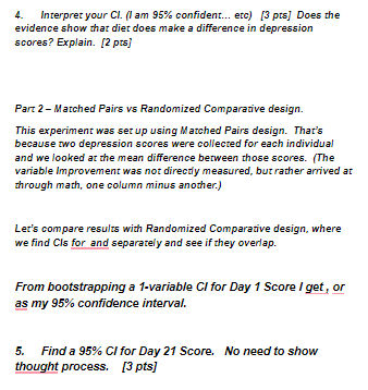 Does diet affect depression? We will use the data from the same