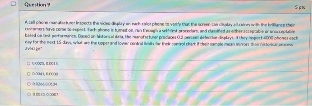 answer all questions with explanation D Question 9 5 pts A cell
