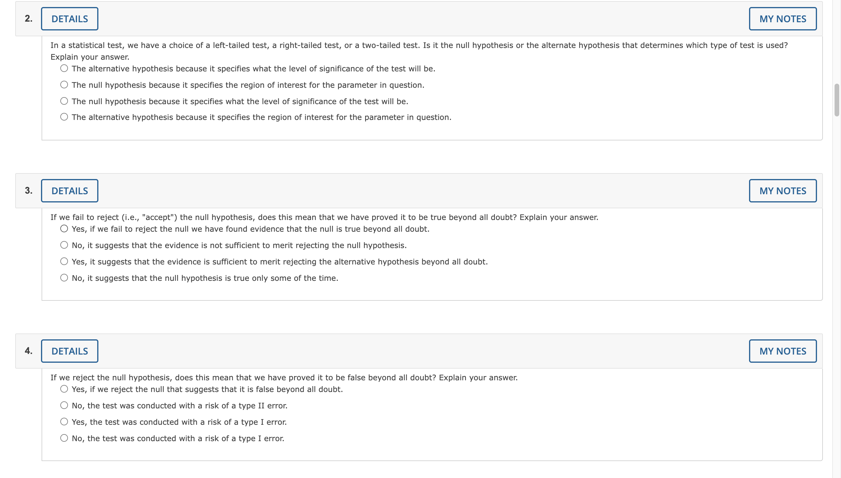 2 DETAILS MY NOTES In a statistical test, we have a