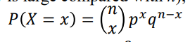 when N is a very large number):Equation 1: (hypergeometric distribution) Np Nq