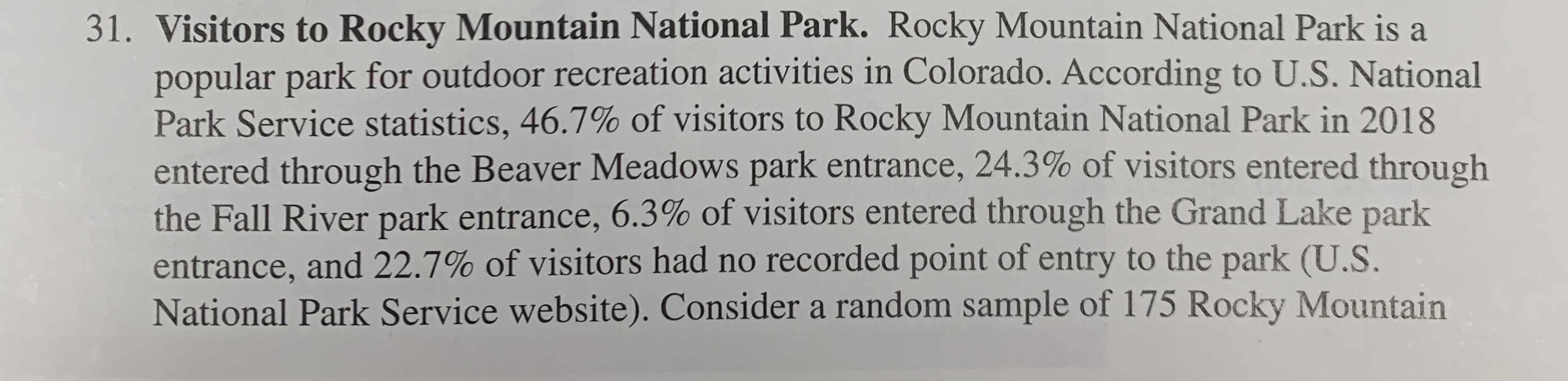 in Excel. Thanks so much! National Park visitors. Use the normal approximation