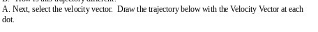 A Next, select the '.elcrity vector Dlaw tlr trajectory below with tlr