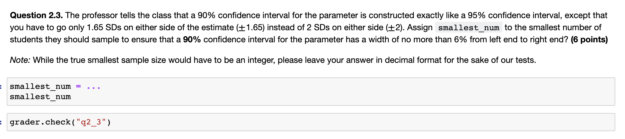 please solve 2.2 only and circle the final answer Question 2.3. The