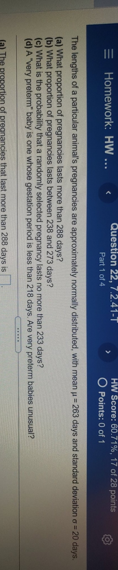 pls help with hw question Homework: HW Question 22, 7.2. HW Score: