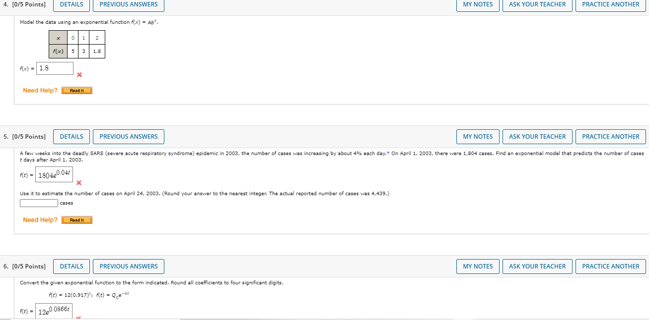 Please help. I resubmitted this. 4. [0/5 Points] DETAILS PREVIOUS ANSWERS MY