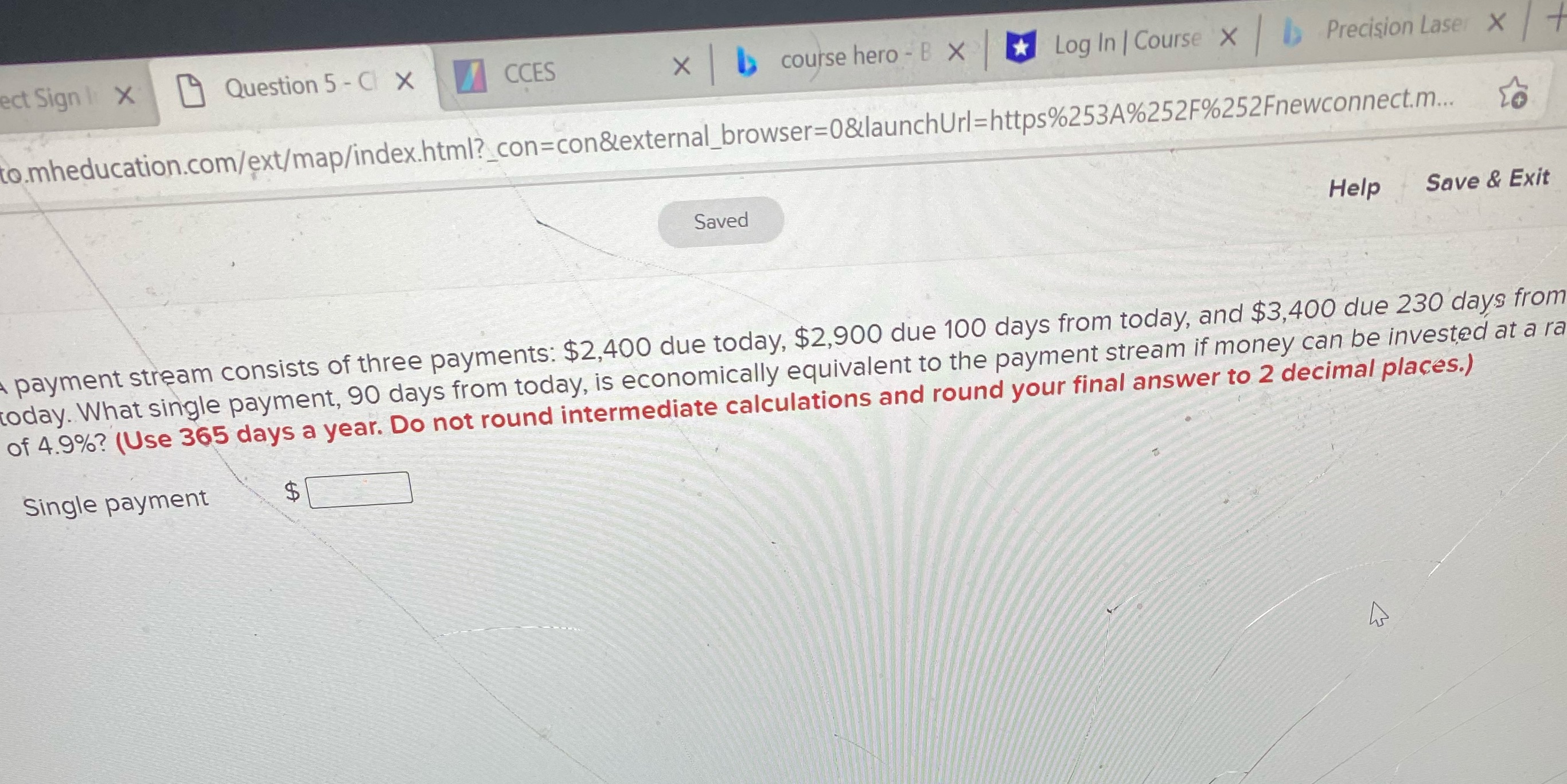 ect Sign : X Question 5 - CI X CCES x