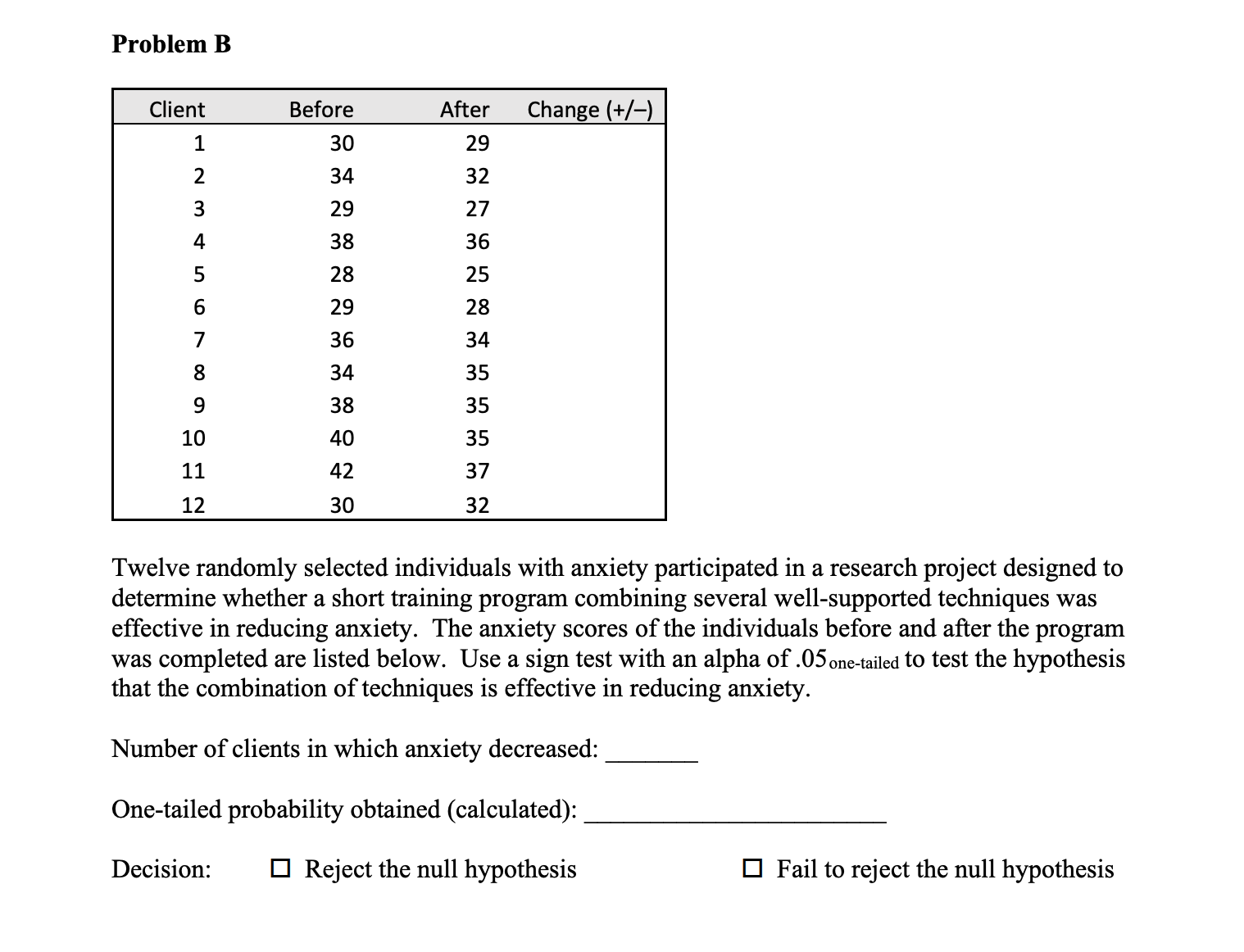 regarding whether to reject or retain the null hypothesis? 0 Reject the