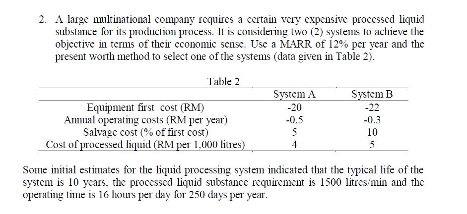ENGINEERING ECONOMY:The topic for this question is Present Worth Analysis. I need