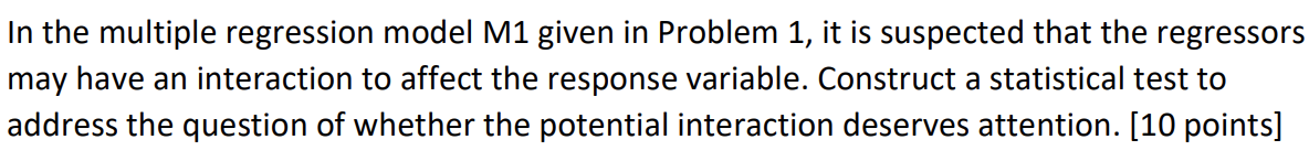 = 1,..., n, are statistically independent and satisfy the model (M1) given