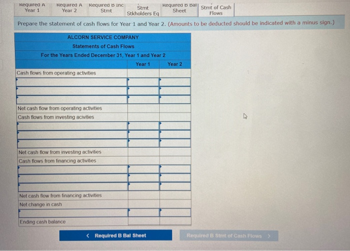 expenses. 7. Collected $54,000 cash from accounts receivable. Information for Year 1