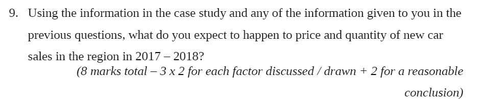  9. Using the information in the case study and any of