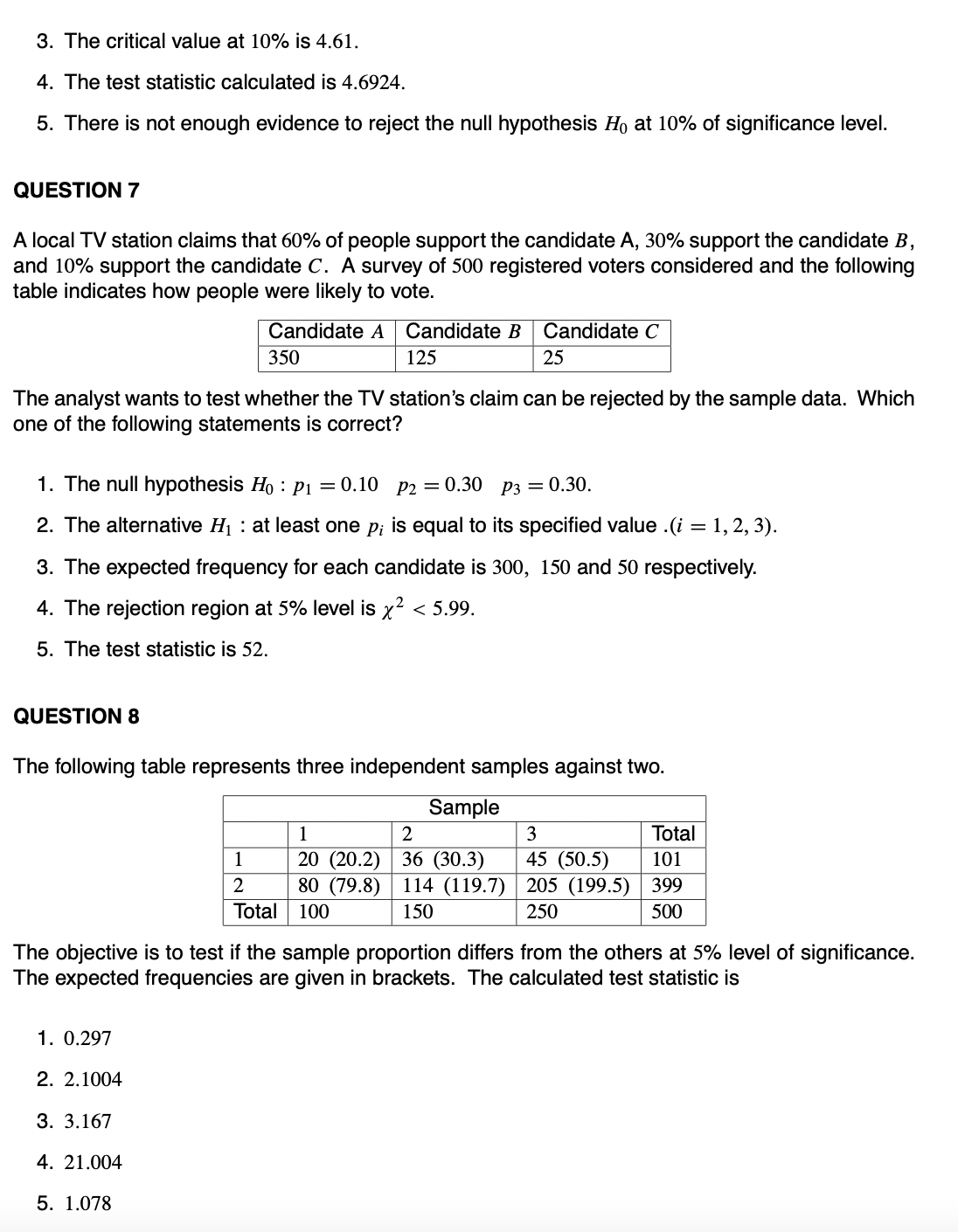 manager had three brands: Brand A microwaves had 45% of the market,