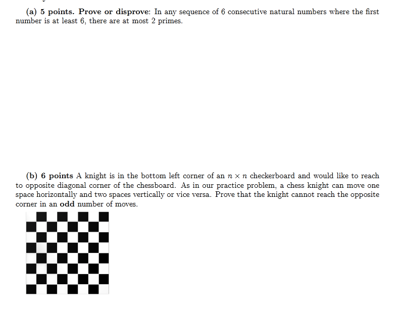 please solve part b only u: {a} 5 points. Prm'e or disprove: