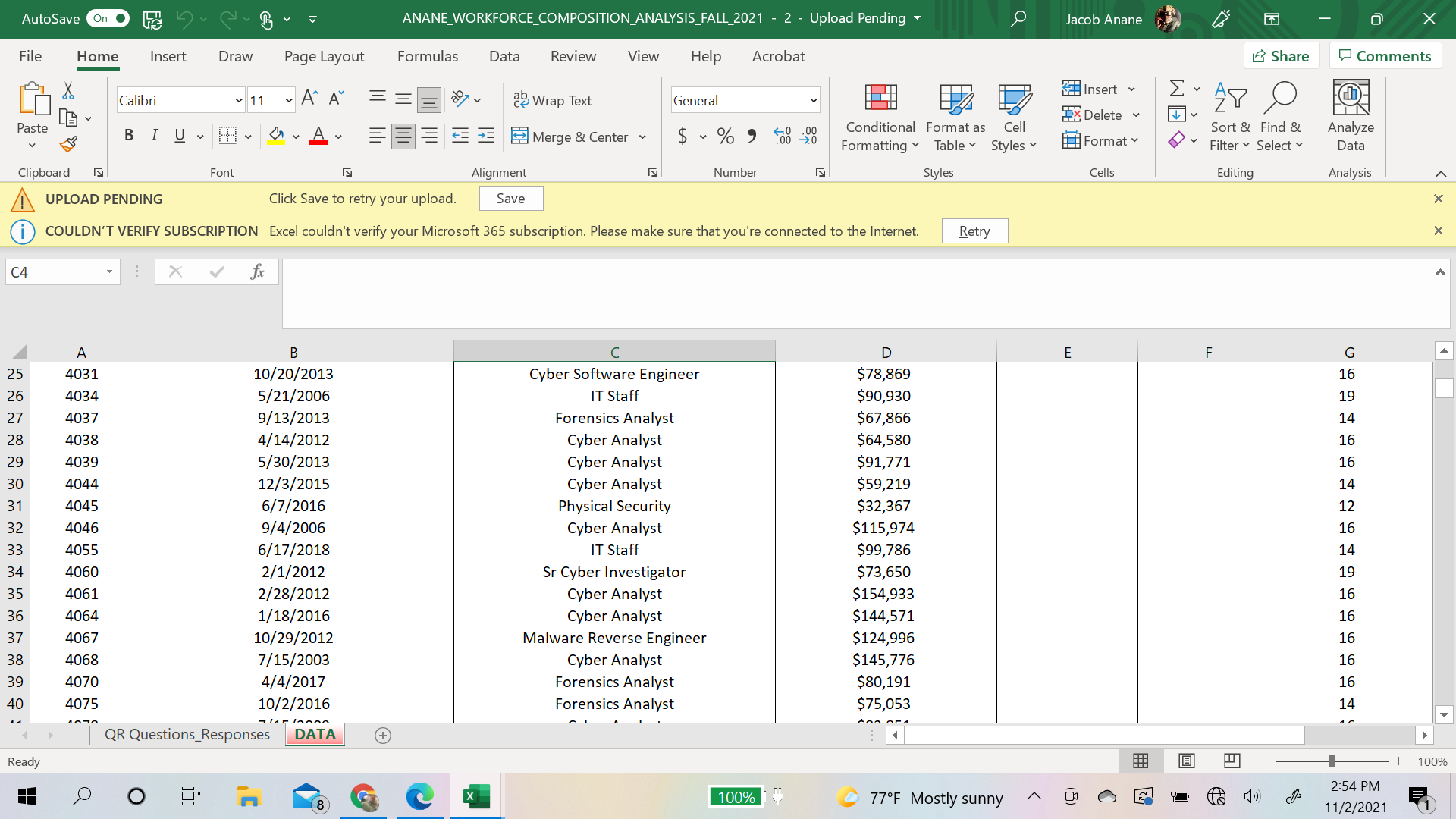 LO Jacob Anane O X File Home Insert Draw Page Layout Formulas