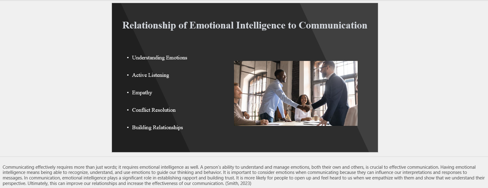 great. What is Emotional Intelligence . Self-awareness The 4 quadrants of emotional