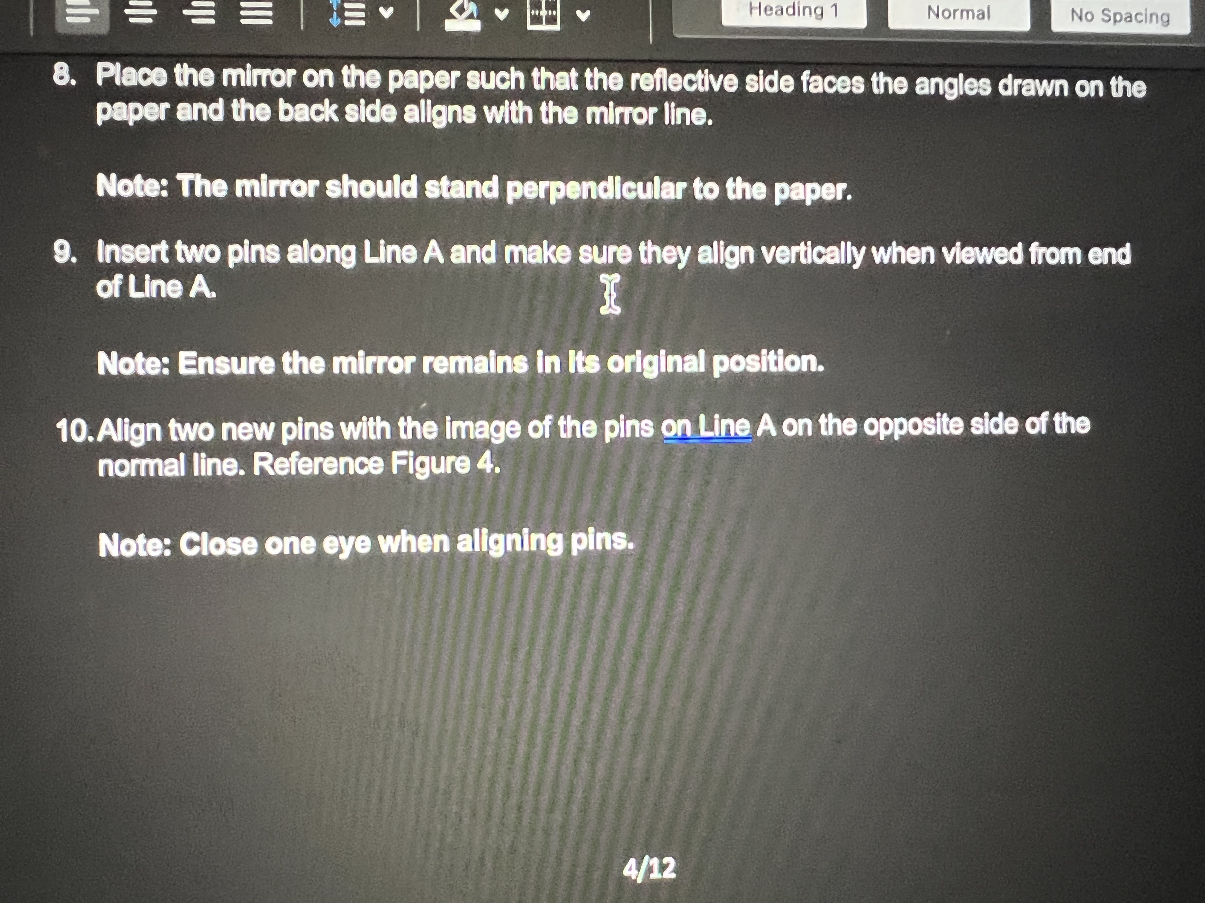 is perpendicular to the mirror line. 35. Extend the solid line past