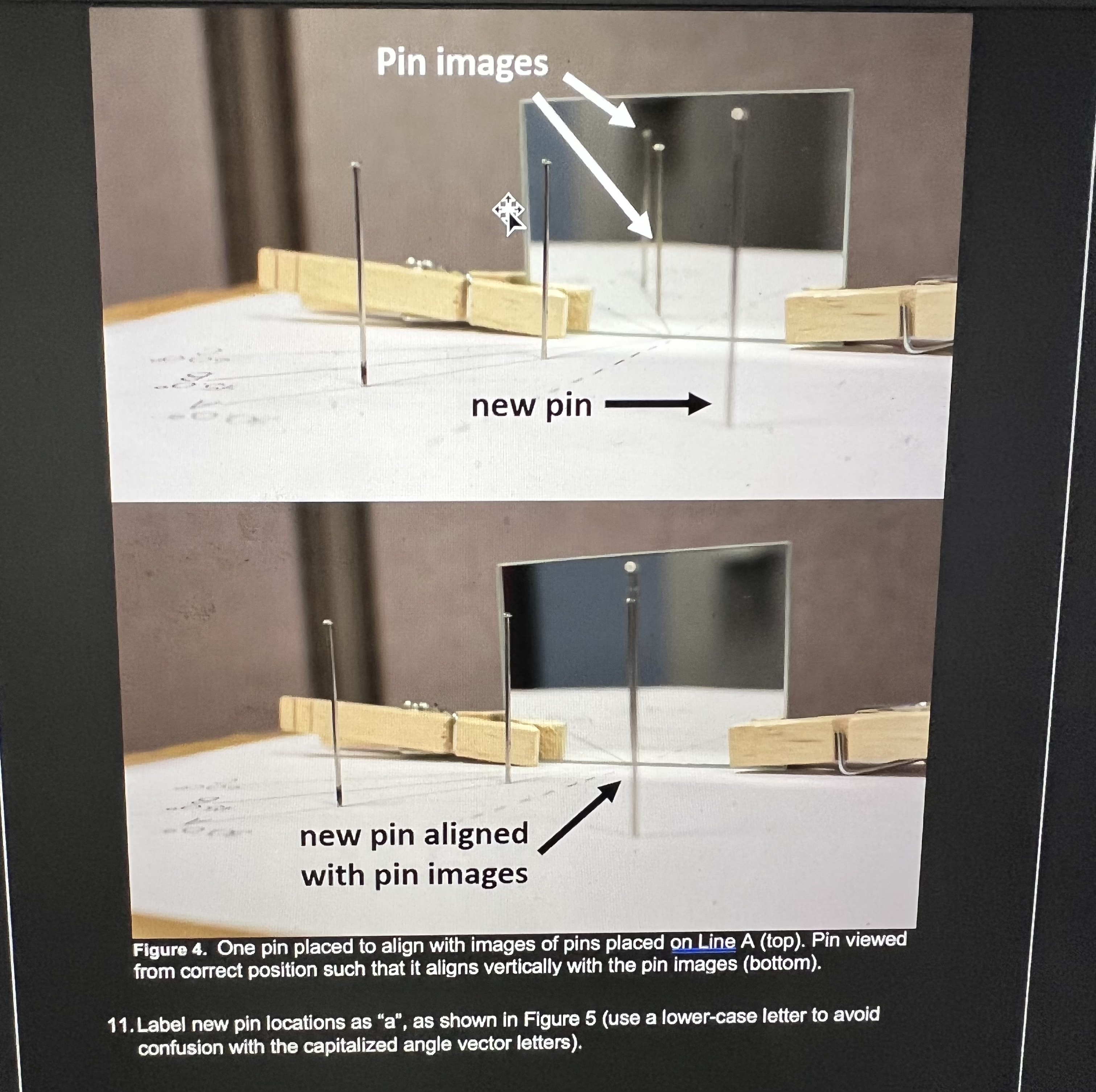 the mirror line, using a dotted line that is at least 7