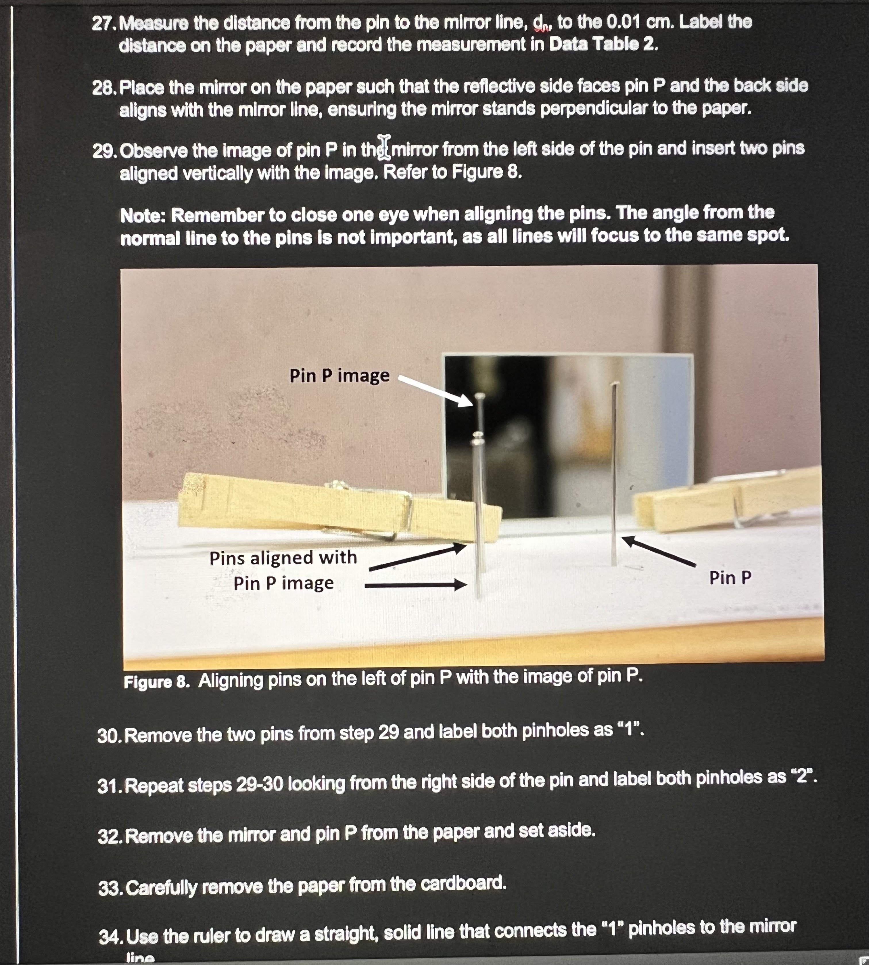 intersection of the dashed lines. 36. Use the ruler to draw a